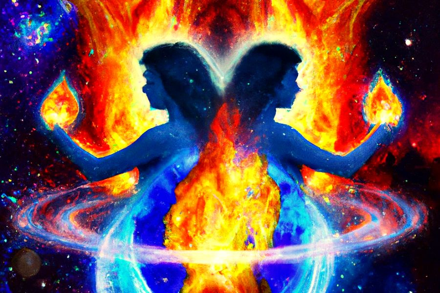 The love of twin flames in dreams